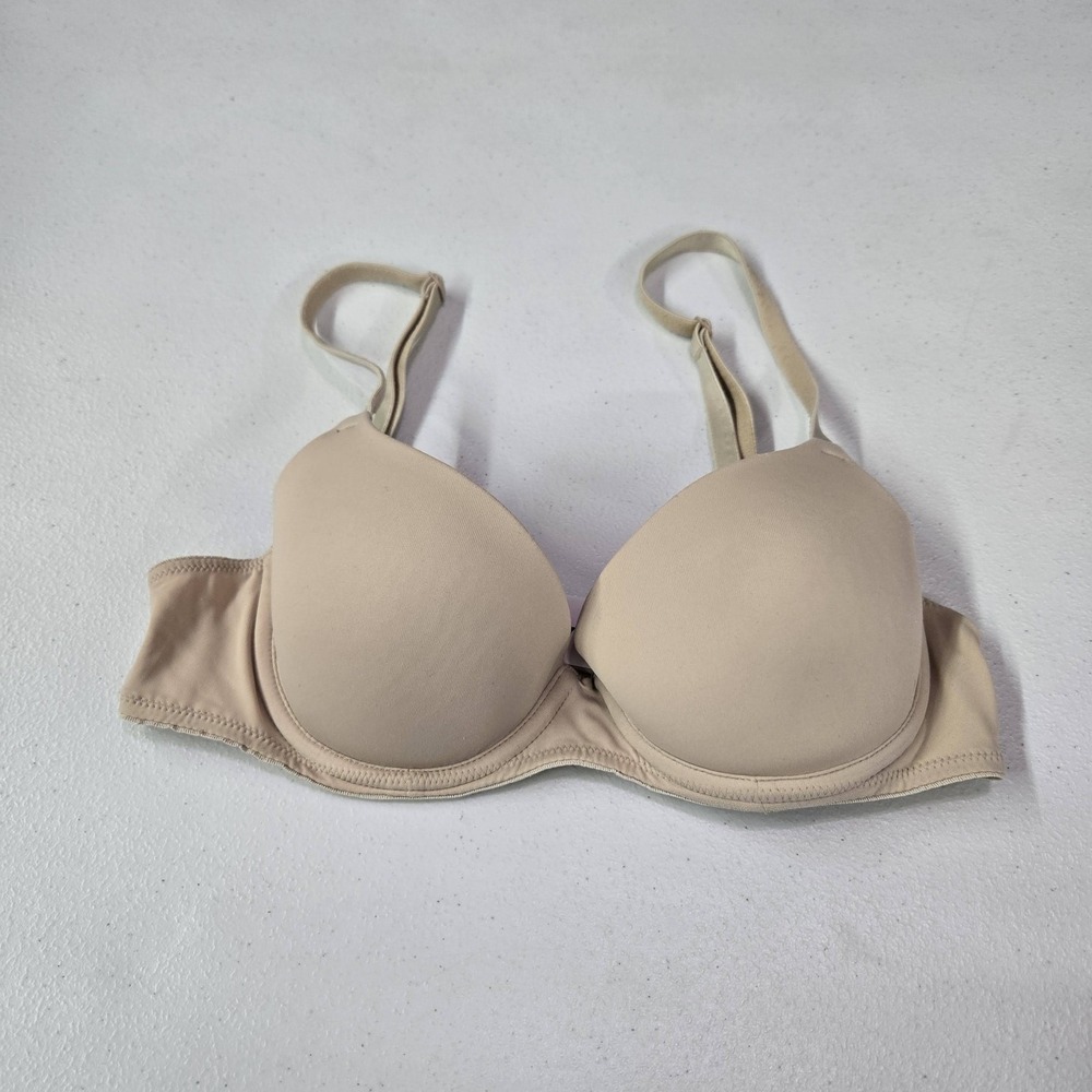 PINK Women Bra 32B Beige T Shirt Underwire Adjustable‎ Straps Convertible